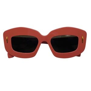 LOEWE PINK / GOLD LOGO ACETATE FRAME SCREEN SUNGLASSES
